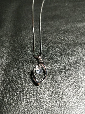 Necklace silver color steel new