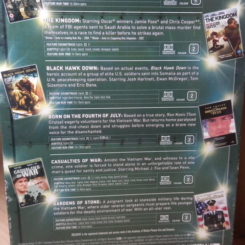 War 6-DVD Box Set with English Subtitles like new