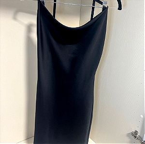 Φόρεμα σατέν μαύρο