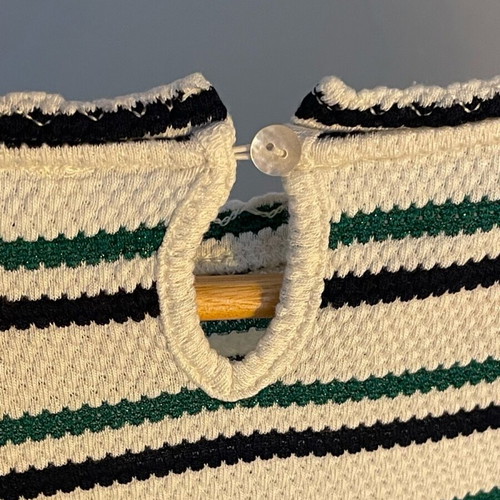 Ottoman striped blouse size M like new, white and multicolor