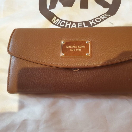 Michael Kors tote bag with wallet used, brown