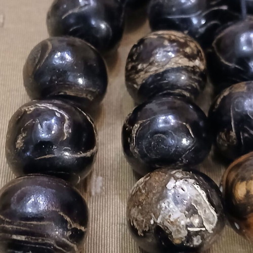 Yiousouri Worry Beads used, collectible, 192 gr, black coral
