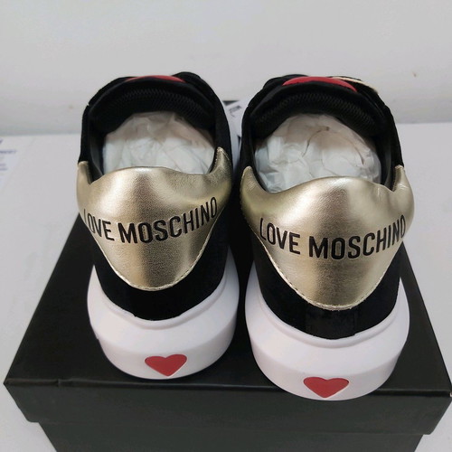Love Moschino velvet shoes size 39 like new, black sneakers