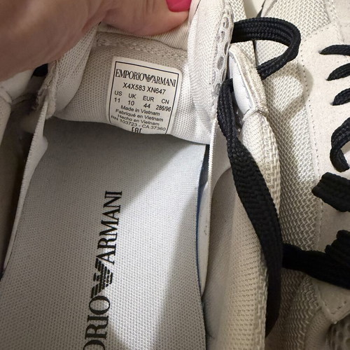 Emporio Armani men's sneakers grey with black details