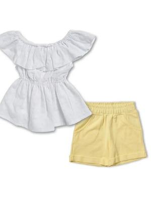 Reflex Embroidered Shorts and T-shirt Set New, sizes 14 and 16 years