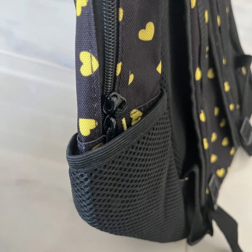 School backpack black like new with spacious compartments