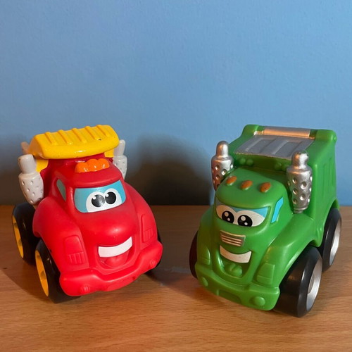 Set of 2 Tonka Chuck Racing Friends by Hasbro like new