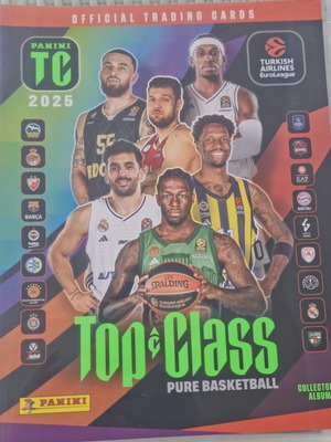 Panini Top Class EuroLeague 2025 album like new with 269/270 cards