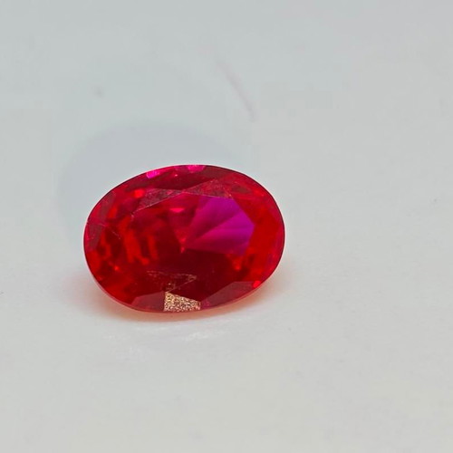Lab-grown ruby Oval Cut 10mm like new
