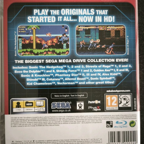 Sega Mega Drive Ultimate Collection PlayStation 3 (PS3) like new