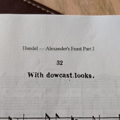 Sheet music and song photocopies used, notes and lyrics