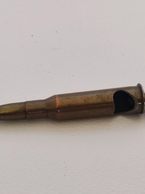 Keychain bottle opener bullet like new, green