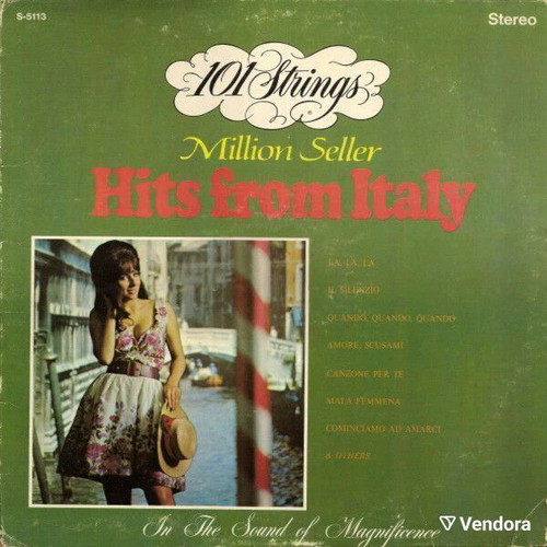101 Strings Million Seller Hits From Italy vinyl record used, jazz