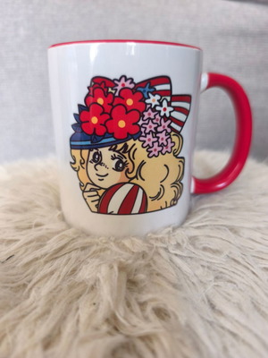 Candy Candy ceramic mug brand new with red interior and handle