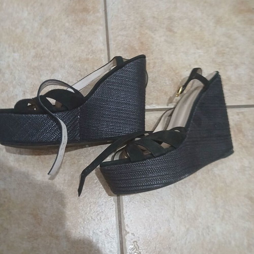 Kalogiropoulos women's black-pink high-heeled sandals, size 40