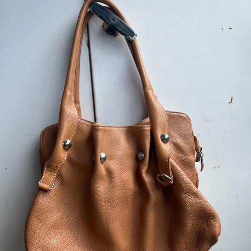Arte del Cuoio shoulder bag handmade genuine leather beige like new
