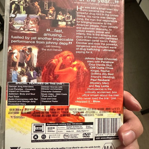 Blow DVD like new with Greek subtitles