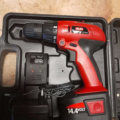 Valex Italy 14.4V Cordless Drill with Case, 1 Battery, 1 Charger