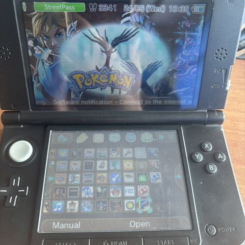 Nintendo 3DS XL modded used with charger cable