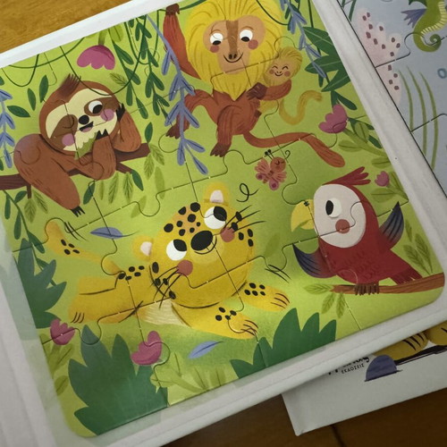 Animal puzzle book set with 3 magnetic puzzles, Savvalas