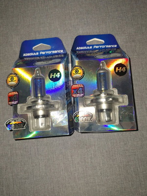 Faito 12v 60/55w H4 6000k bulbs new, set of 2
