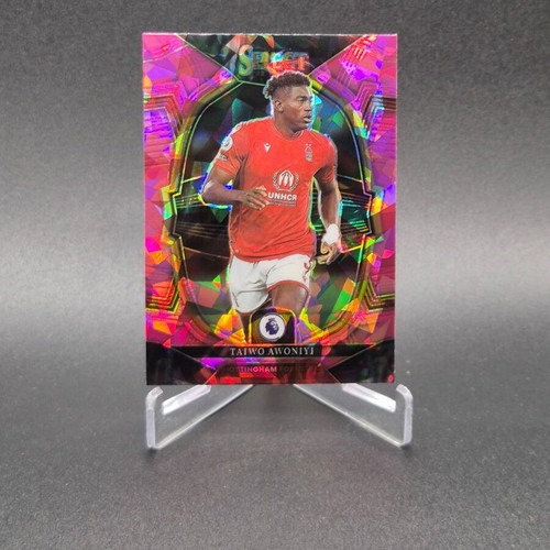 2022 Panini Select Premier League Terrace Pink Ice Prizm Taiwo Awoniyi Nottingham Forest card