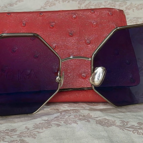 Epoka Vitti polygonal sunglasses with UV coating, like new