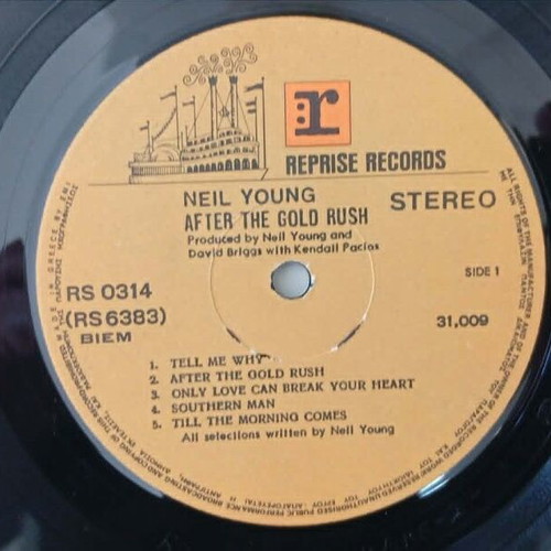 Neil Young After The Cold Rush LP used, US rock folk