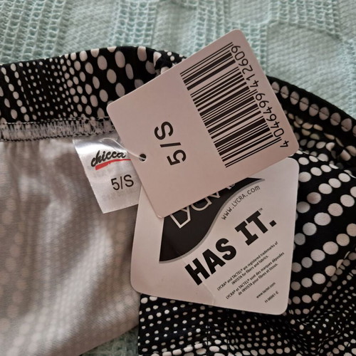 Men's black and white slip size S new with Tactel and Lycra fibers