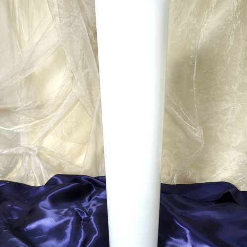 Large glass floor vase 70cm like new, minimal white opal