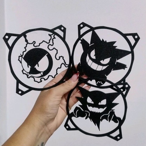 Gengar PC fan cover 120mm pack of 3 like new