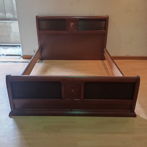 Classic Double Bed SBT-112 Cherry Brown