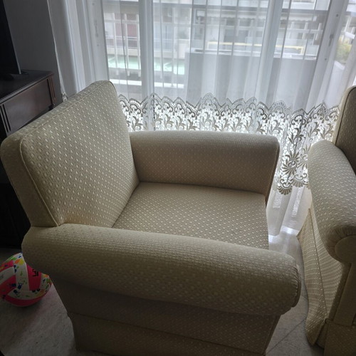Armchairs with armrests used, set of 2