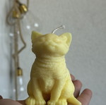 Handmade cat candle