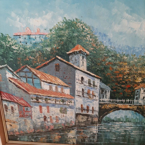 Painting used with artist signature and vintage frame 55×45