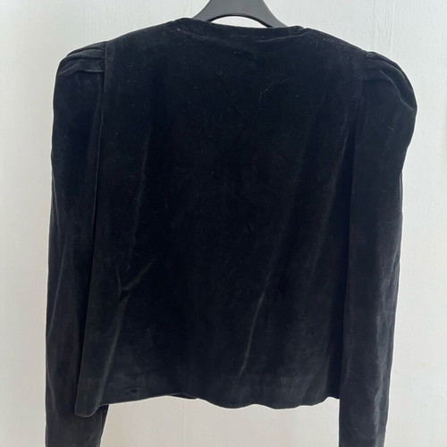 Vintage jacket with padded shoulders used, no S, black