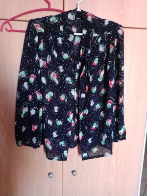 Women's vintage shirt used, black, size L, by sekers