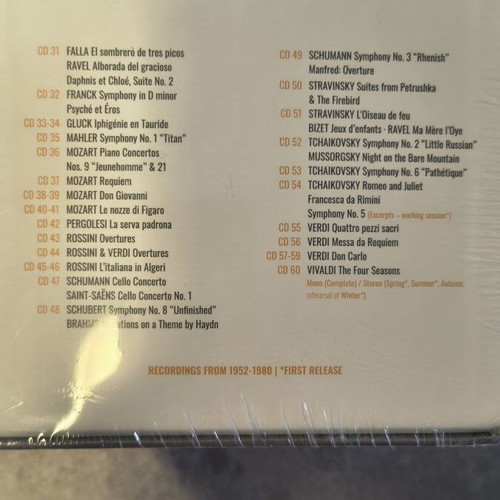 Carlo Maria Giulini Remastered Complete Studio 60 CD set new, classical