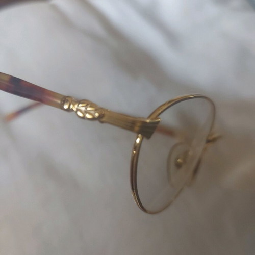 Vintage eyeglasses like new, metal Italian oval frame