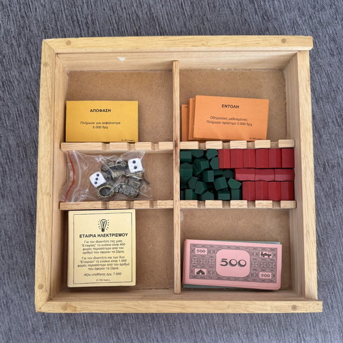 Monopoly Nostalgia board game with missing money