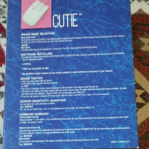 Cutie 3 Button PC Mouse vintage 80's 90's new in box