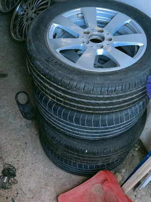Mercedes rims used with tires, set of four 16-inch
