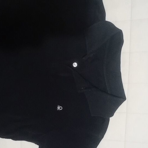 Benetton polo shirt black size 10-11 years like new