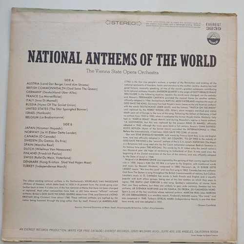 National Anthems Of The World vinyl used