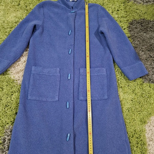 Marks & Spencer blue midaxi women fleece trench jacket like new, size S