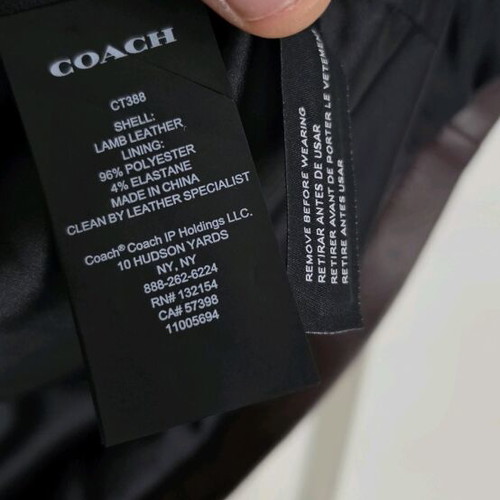 Coach mini leather dress new, brown