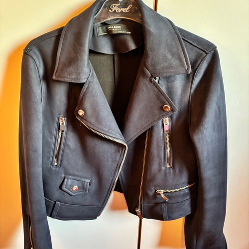 Zara jacket blue, size Small, like new, castor look