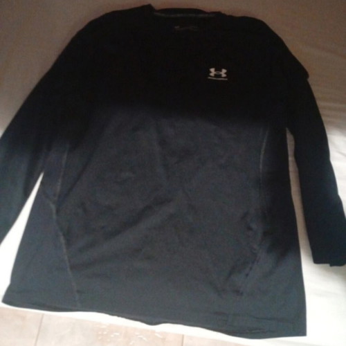 Under Armour Gym Long Compression Shirt like new, black and white, size L