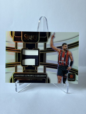 2025-26 Panini Select Euroleague Timothy Luwawu-Cabarrot Select Threads White Prizm Patch /49 like new