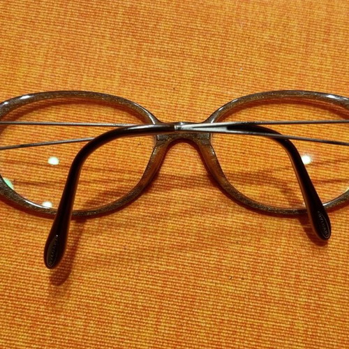 Bvlgari women's eyeglass frame like new, brown orange